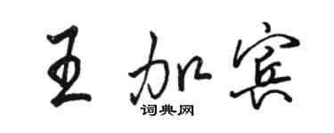 骆恒光王加宾行书个性签名怎么写