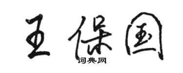 骆恒光王保国行书个性签名怎么写