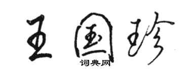 骆恒光王国珍行书个性签名怎么写