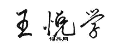 骆恒光王悦学行书个性签名怎么写