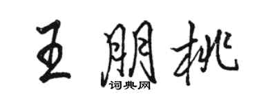 骆恒光王朋桃行书个性签名怎么写