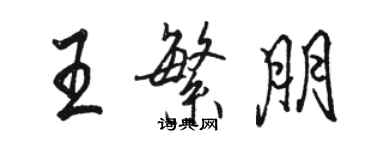 骆恒光王繁朋行书个性签名怎么写