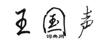 骆恒光王国声行书个性签名怎么写