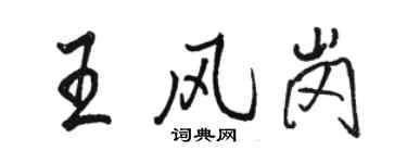 骆恒光王风岗行书个性签名怎么写