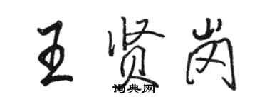 骆恒光王贤岗行书个性签名怎么写