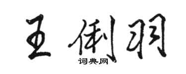 骆恒光王俐羽行书个性签名怎么写