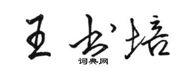 骆恒光王书培行书个性签名怎么写