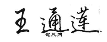 骆恒光王通莲行书个性签名怎么写
