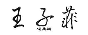 骆恒光王子菲行书个性签名怎么写