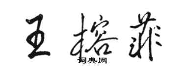 骆恒光王榕菲行书个性签名怎么写