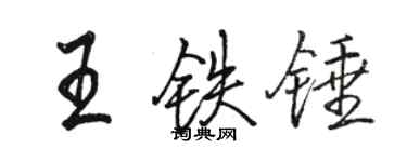 骆恒光王铁锤行书个性签名怎么写