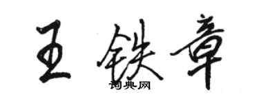 骆恒光王铁章行书个性签名怎么写