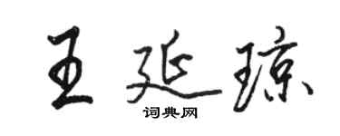 骆恒光王延琼行书个性签名怎么写