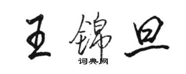 骆恒光王锦旦行书个性签名怎么写