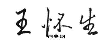 骆恒光王怀生行书个性签名怎么写