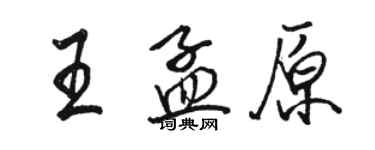 骆恒光王孟原行书个性签名怎么写