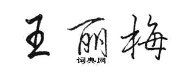 骆恒光王丽梅行书个性签名怎么写