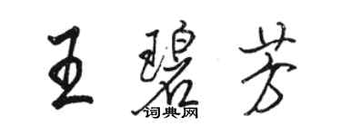骆恒光王碧芳行书个性签名怎么写