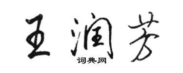 骆恒光王润芳行书个性签名怎么写