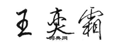 骆恒光王奕霜行书个性签名怎么写
