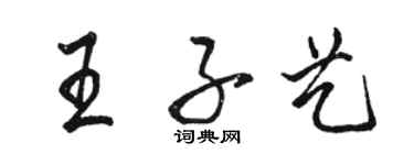骆恒光王子艺行书个性签名怎么写