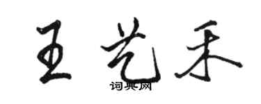 骆恒光王艺禾行书个性签名怎么写