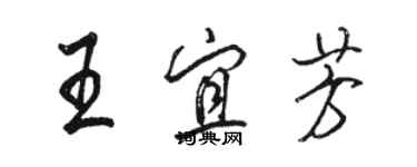 骆恒光王宜芳行书个性签名怎么写