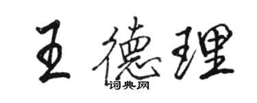 骆恒光王德理行书个性签名怎么写