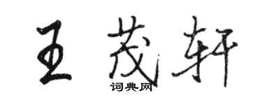 骆恒光王茂轩行书个性签名怎么写
