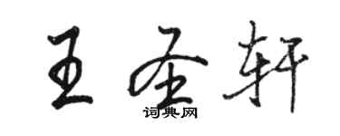 骆恒光王圣轩行书个性签名怎么写