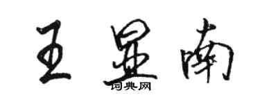 骆恒光王显南行书个性签名怎么写