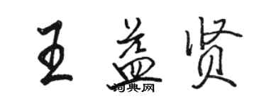 骆恒光王益贤行书个性签名怎么写