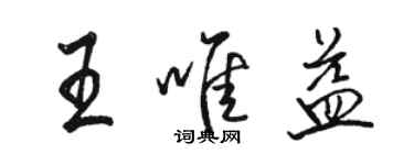 骆恒光王唯益行书个性签名怎么写