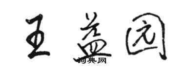 骆恒光王益园行书个性签名怎么写