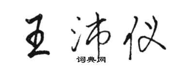 骆恒光王沛仪行书个性签名怎么写