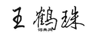 骆恒光王鹤珠行书个性签名怎么写