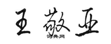 骆恒光王敬亚行书个性签名怎么写