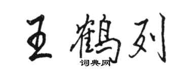 骆恒光王鹤列行书个性签名怎么写