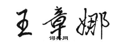 骆恒光王章娜行书个性签名怎么写