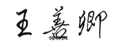 骆恒光王善卿行书个性签名怎么写
