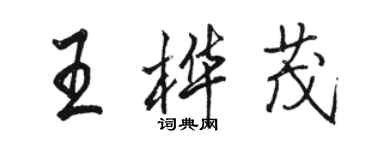 骆恒光王桦茂行书个性签名怎么写
