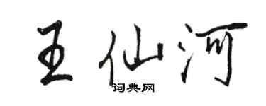 骆恒光王仙河行书个性签名怎么写