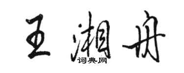 骆恒光王湘舟行书个性签名怎么写
