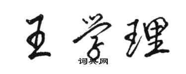 骆恒光王学理行书个性签名怎么写