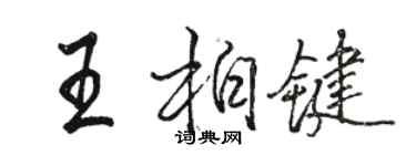 骆恒光王柏键行书个性签名怎么写
