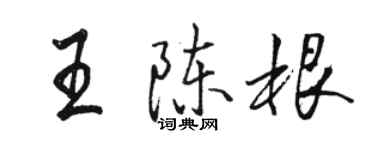 骆恒光王陈根行书个性签名怎么写