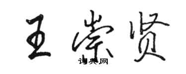 骆恒光王崇贤行书个性签名怎么写