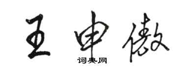 骆恒光王申傲行书个性签名怎么写