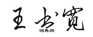 骆恒光王书宽行书个性签名怎么写