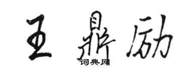 骆恒光王鼎励行书个性签名怎么写